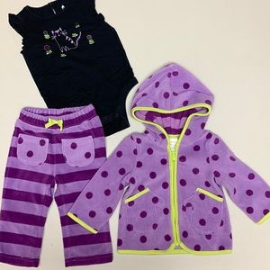 Gymboree fleece set in size 6-12 months